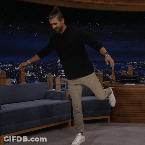 Michael Phelps Balancing With Jimmy Fallon GIF