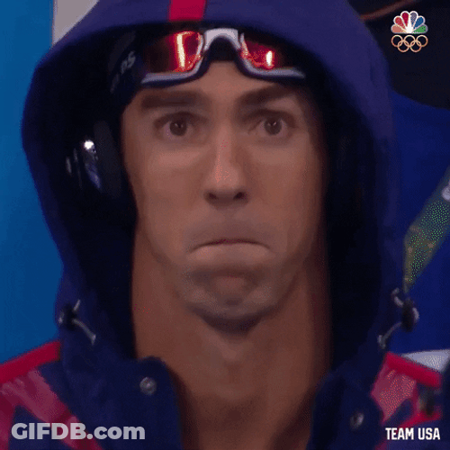 Michael Phelps Biting His Lower Lip GIF