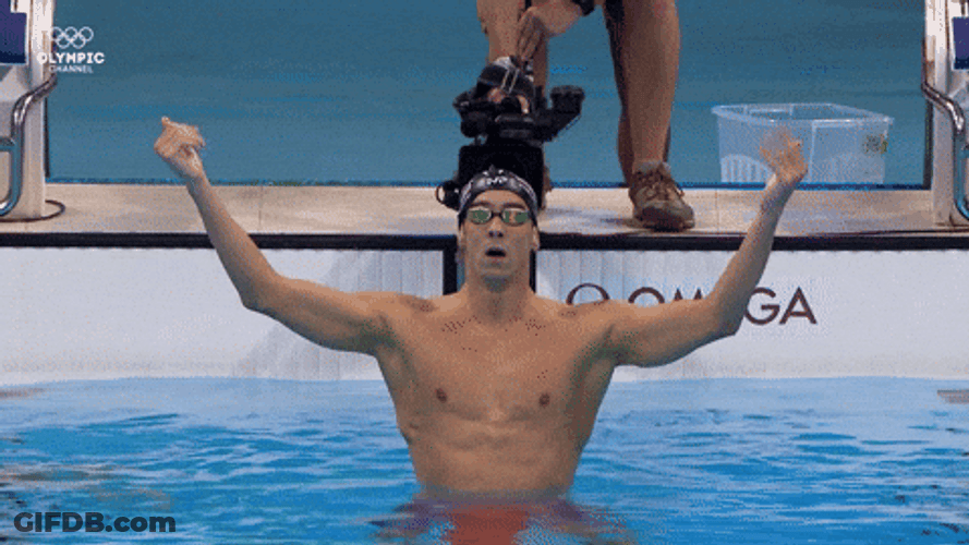 Michael Phelps Come On Hand Gestures GIF