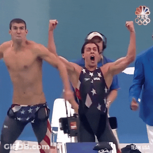 Michael Phelps Rejoicing GIF