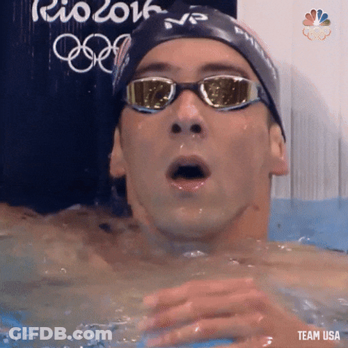 Michael Phelps Showing One Finger GIF