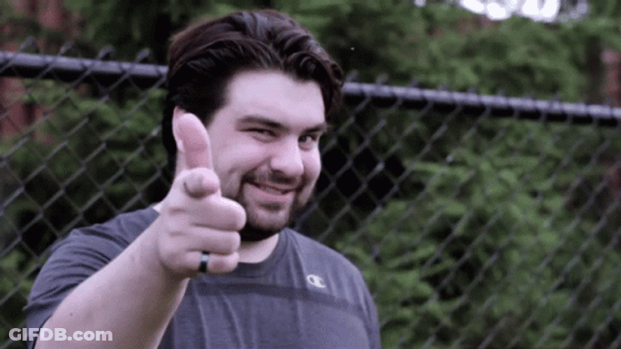 Michael Potok Pointing Finger Gun GIF