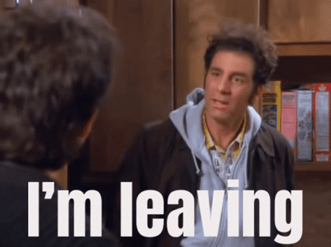 Michael Richards I'm Leaving GIF