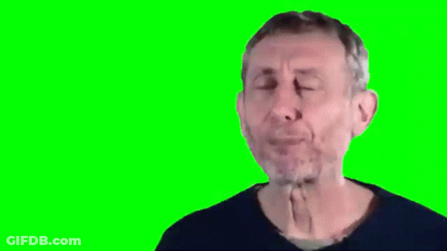 Michael Rosen On Green Wall GIF