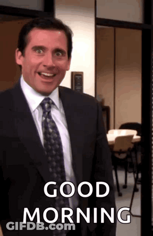 Michael Scott Approves Good Morning Work GIF