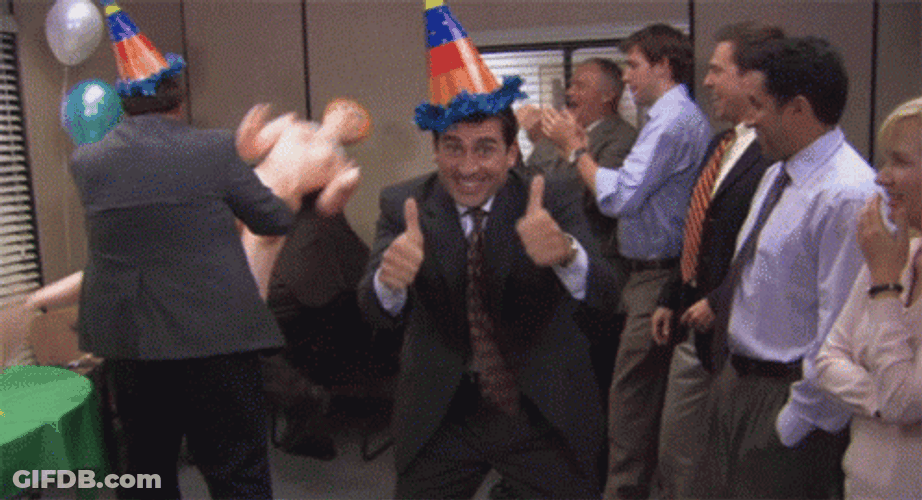 Michael Scott Birthday Party Surprise GIF