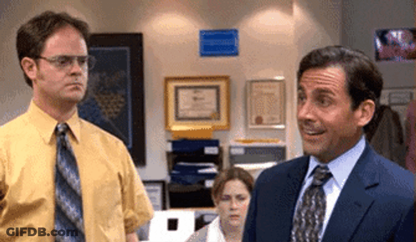 Michael Scott Biting His Lip GIF