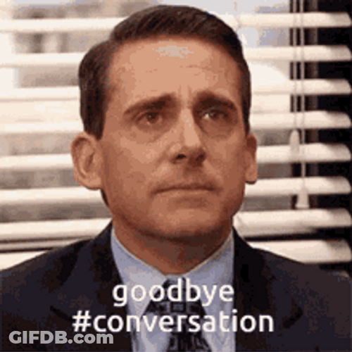 Michael Scott Crying Goodbye Conversation GIF
