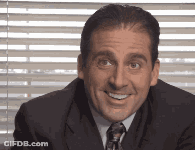 Michael Scott Happily Speaking GIF