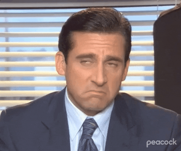 MIchael Scott Head Shake No! GIF