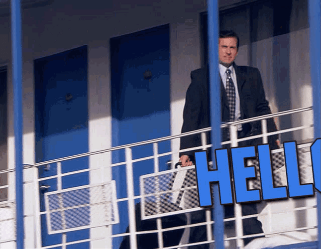 Michael Scott Hello GIF