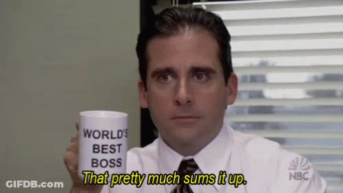 Michael Scott Holding World's Best Boss Mug GIF
