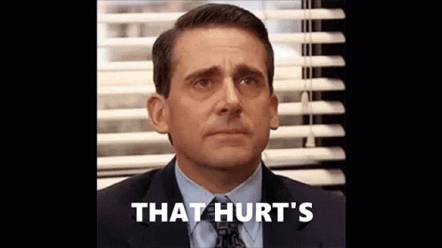Michael Scott In That Hurt Face GIF