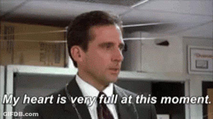Michael Scott My Heart Is Very Full GIF