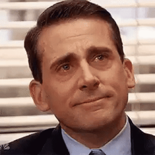 Michael Scott Staring With Happy Tears GIF
