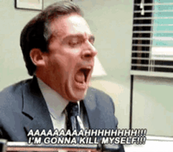 Michael Scott The Office I'm Gonna Kill Myself GIF