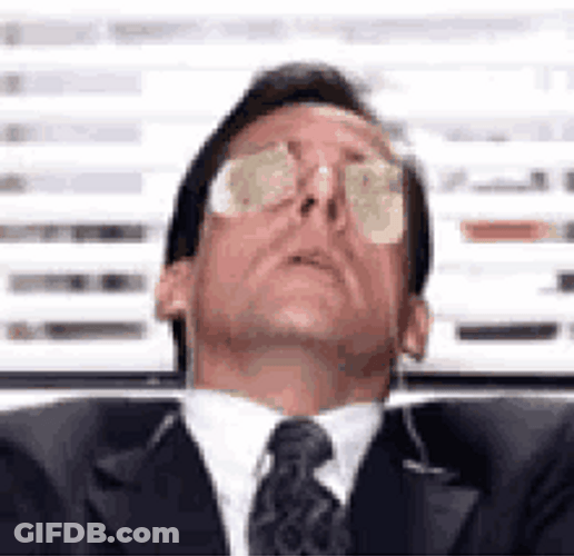 Michael Scott The Office Tea Bags On Eyes GIF
