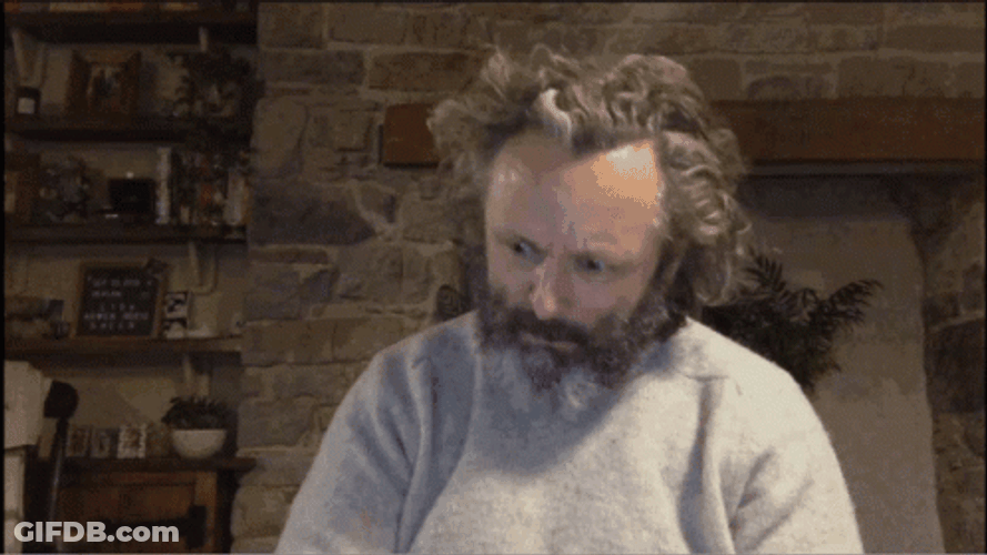 Michael Sheen Staged Laugh GIF