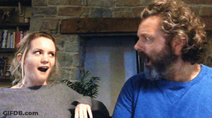 Michael Sheen With Georgia Tenant Staged GIF