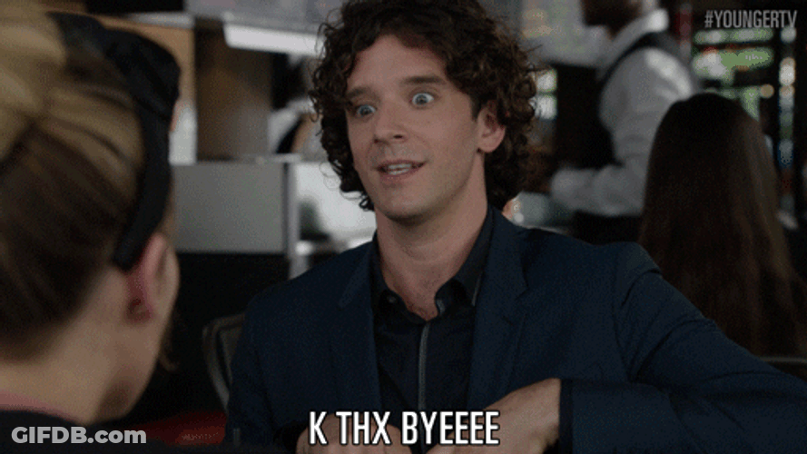 Michael Urie Leaving The Table Byeee GIF
