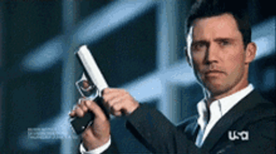 Michael Weston Loading Gun GIF