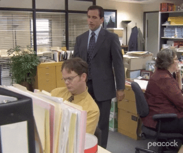 Michael Wrestling Dwight GIF