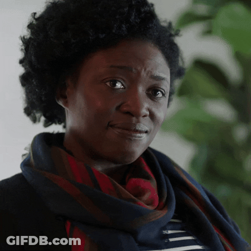 Michaela Coel Stressed Out Question GIF