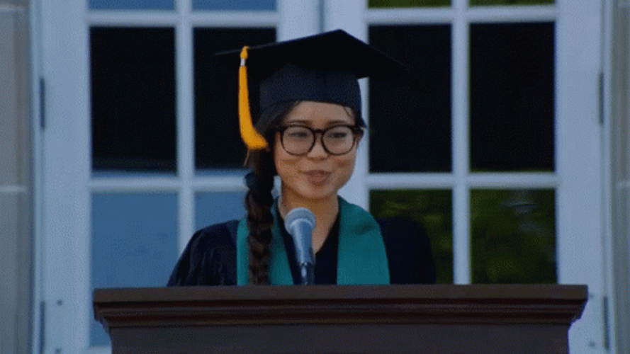 Michelle Ang Graduation Speech GIF