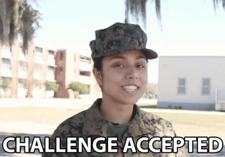 Michelle Khare Army Challenge Accepted GIF