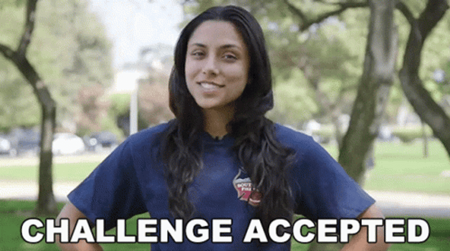 Michelle Khare Confident Challenge Accepted GIF