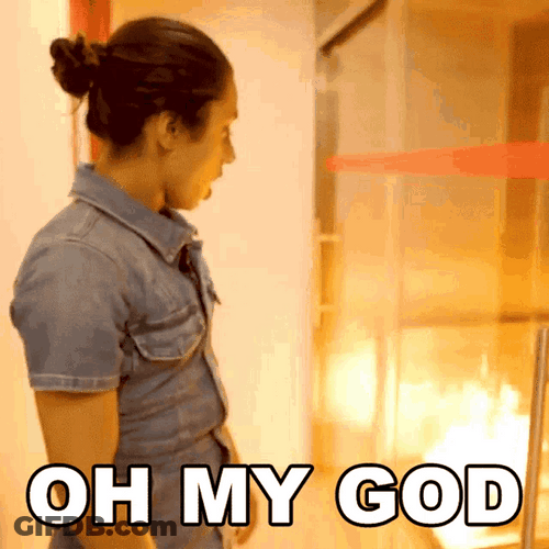 Michelle Khare Surprised By Fire Oh My God GIF