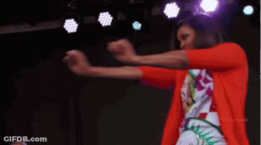 Michelle Obama Cabbage Patch Dance GIF