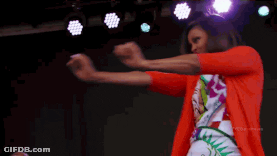 Michelle Obama Fakes Bad Dancing GIF
