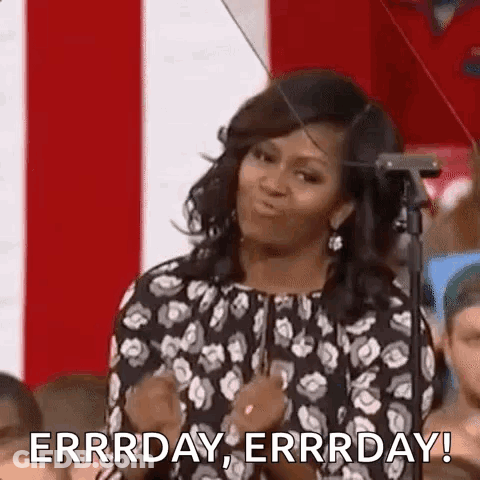 Michelle Obama Giving Speech At Microphone GIF