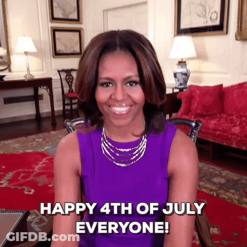 Michelle Obama Happy Independence Day GIF