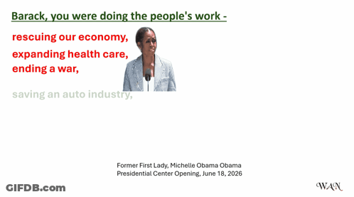 Michelle Obama Saying Barack You Were Doing The People's Work GIF