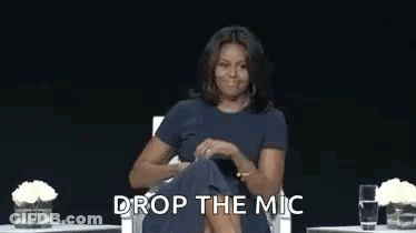 Michelle Obama Saying Drop The Mic GIF