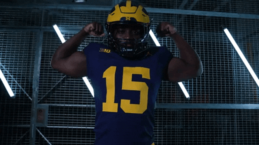 Michigan Football Ernest Hausmann Strong Sign GIF