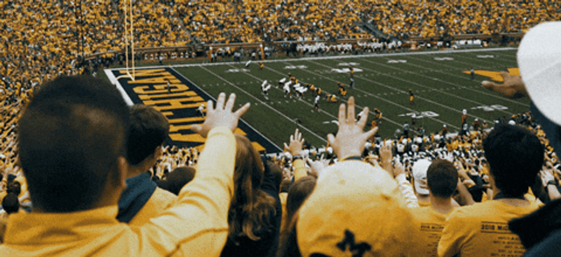 Michigan Football Fans Cheering GIF