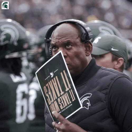 Michigan Football Mel Tucker Hands Up GIF