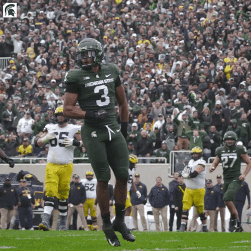 Michigan Football Team Head Bat GIF