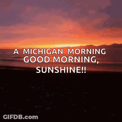 Michigan Morning Sunshine Sunset Poster GIF