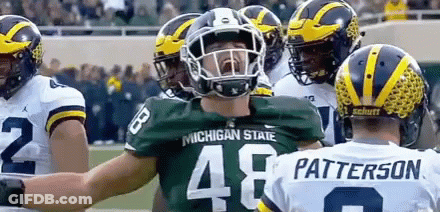 Michigan State Football Player Number 48 GIF