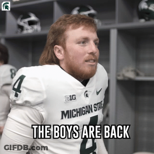 Michigan State Football Uniform The Boys Are Back GIF