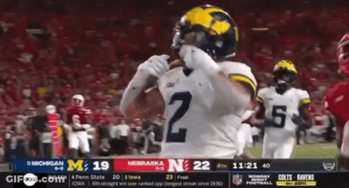 Michigan Vs Nebraska Football Game GIF