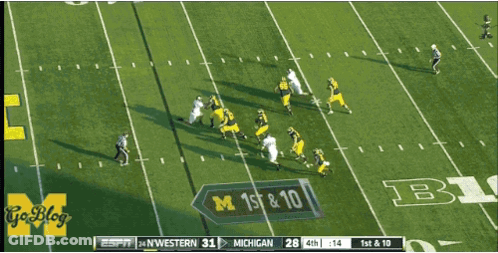 Michigan Vs NYWestern Football Game GIF
