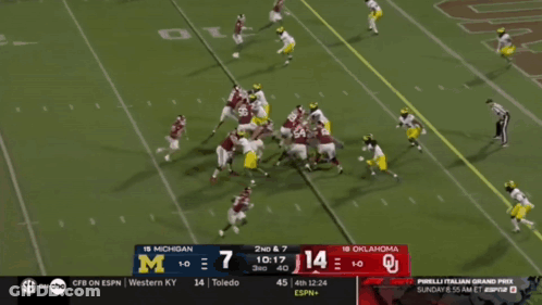 Michigan Vs Oklahoma Football Game GIF
