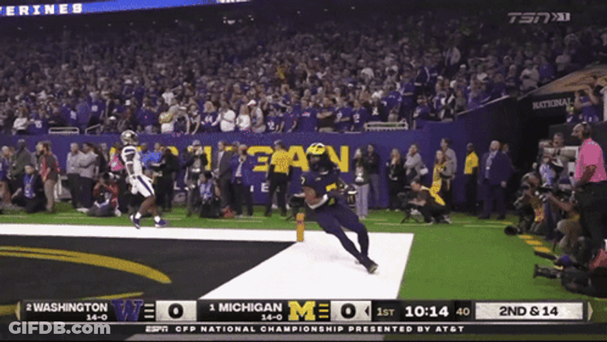 Michigan Wolverines Chest Bump GIF