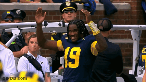 Michigan Wolverines Football Player Big Network Advertisement GIF