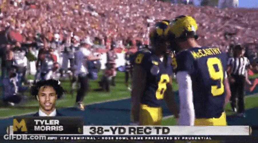 Michigan Wolverines Jj Mccarthy And Tyler Morris GIF